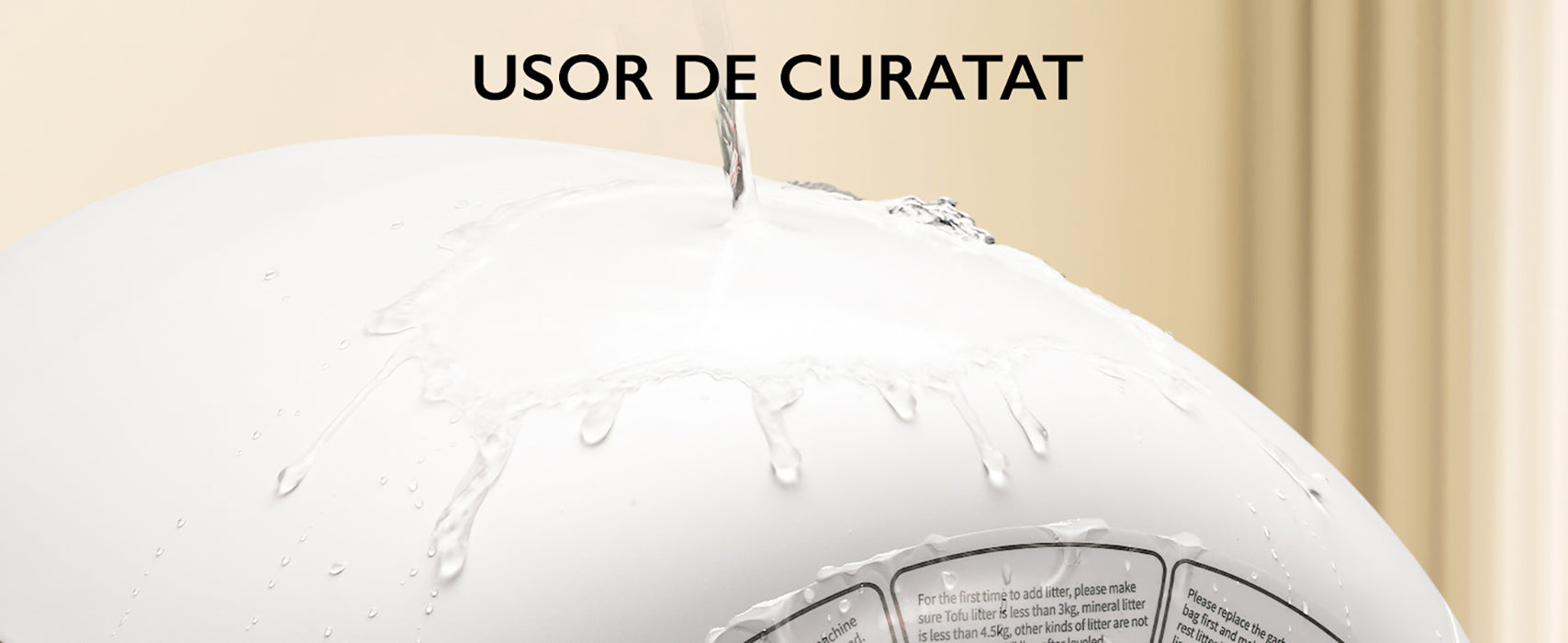 Litiera Automata Smart Pisici Grunluft PurrfectLitter, alb Litiera Automata Smart Pisici Grunluft PurrfectLitter, alb